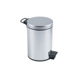 Marsilyan Pedallı 3lt Krom Metal Çöp Kovası (4887) - 000-Siyah