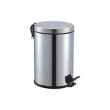 Marsilyan Pedallı 5lt Krom Metal Çöp Kovası (4887) - 000-Siyah