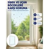 Marsilyan Pencere ve Balkon Için Tek Kanatlı Kolay Takılan Sineklik - Renkli - Standart