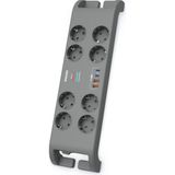 Marsilyan Phılıps SPN8180GA/62 8 Soket Akım Korumalı Priz 2400 Joules 2mt Kablo 2xusb-C Pd 20W Hızlı Şarj 2xusb-A Qc 18W (GRI)(1923) - Renkli - standart