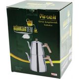 Marsilyan PİRAMİT ORTA BOY ÇELİK ÇAYDANLIK SETİ - TAKIMI RENKLİ BAKALİT KULP ÜST DEMLİK : 1.1LT - ALT SULUK: 2LT KENDİNDEN SÜZGEÇLİ (4887) - Renkli