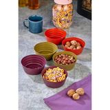 Marsilyan Plastik Çerezlik Sunumluk 6 Lı Kase Yonca Desen -HT-001 - Renkli