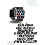 Marsilyan Plastik Kordonlu Kalp Atışı Uyku Takibi ve Çağrı Cevaplayabilen Akıllı Saat - 01P-Pembe