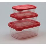Marsilyan Plastik Saklama Kabı 3'lü 400 ml - 670 ml - 1.2 LT.-BNM-0513 (72) - Renkli