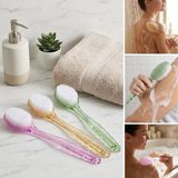 Marsilyan™- Plastik Saplı Vücut Temizleme Fırçası - Çok Amaçlı Sırt ve Vücut Için Banyo ve Duş Kese Aparatı BX40 - Renkli - Standart