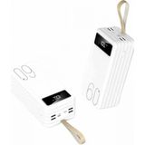 Marsilyan Powerbank 60.000 Mah Taşınabilir Şarj Hızlı El Fenerli Dijital Göstergeli - Çok Renkli