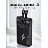 Marsilyan Powerbank Hızlı Şarj 10000 Mah Dahili Kablo Yeni Nesil - Renkli - standart