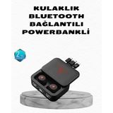 Marsilyan Powerbank Özellikli Bluetooth Kablosuz Kulaklık – Dokunmatik Kontrol, Uzun Pil Ömrü, Ergonomik - -- - 1