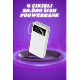 Marsilyan Powerbank Şarj Cihazı 4 Çıkışlı 20.000 Mah Powerbank Taşınabilir Çoklu Giriş - Renkli