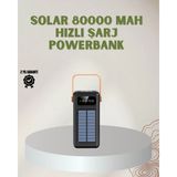 Marsilyan- Powerbank Solar Fenerli Çoklu Kablolu Taşınabilir Şarj Aleti - 1