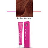 Marsilyan Premium 7.3 Koyu Altın Sarısı - Kalıcı Krem Saç Boyası 50 G Tüp