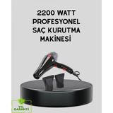 Marsilyan Profesyonel 2200W Fön Makinesi – Ac Motorlu Hızlı Kurutma Hafif Tasarım - Renkli - standart