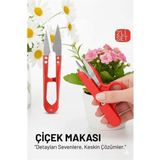 Marsilyan Profesyonel 2’li Mini Budama Seti: Hassas Çiçek ve Bitki Makası - Çelik Ultra Keskin Seri - Çok Renkli