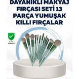 Marsilyan Profesyonel Kullanıma Uygun 13 Parça Makyaj Fırçası Takımı Fiber Kıllı - MCT1743-1658 - Çok Renkli