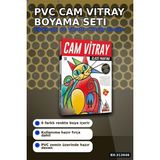 Marsilyan™- Pvc Baski Desenli Cam Vitray Boyama Seti - 1 Adet Cocuk El Beceri Sanat Hediyesi BX-313646
