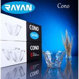 Marsilyan Rayan Cono 6'lı Büyük Cam Kase - Renkli - 1