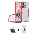 Marsilyan™- Redmi Note 12 5G Kılıf Atlas Asil Serisi - Şeffaf Pasifik Cam Ekran Koruyucu + Kamera Lens Koruma Cam - Sf
