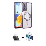 Marsilyan™- Redmi Note 12 Pro 4G Kılıf Zirve Doku Prime - Siyah 3D Antistatik Seramik Nano Ekran Koruyucu + Kamera Lens