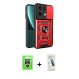 Marsilyan™- Redmi Note 13 Pro 4G Kılıf Ahenk Klasik - Şeffaf Pasifik Cam Ekran Koruyucu + Raze Metal Kamera Lens - Gs
