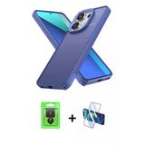 Marsilyan™- Redmi Note 13 Pro 4G Kılıf Atlas Form - Siyah 3D Antistatik Cam Ekran Koruyucu + Raze Metal Kamera Lens - Sh