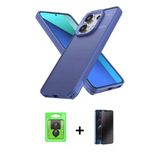 Marsilyan™- Redmi Note 13 Pro 4G Kılıf Atlas Form - Siyah 3D Antistatik Hayalet Cam Ekran Koruyucu + Raze Metal Kamera L