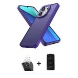 Marsilyan™- Redmi Note 13 Pro 4G Kılıf Atlas Form - Siyah 6D Antistatik Mat Seramik Hayalet Nano Ekran Koruyucu + Kamera