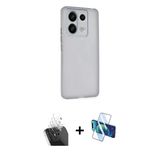 Marsilyan™- Redmi Note 13 Pro 4G Kılıf Atlas Minimal Prime - Siyah 3D Antistatik Seramik Nano Ekran Koruyucu + Kamera Le