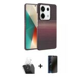 Marsilyan™- Redmi Note 13 Pro 4G Kılıf Doruk Serisi - Siyah 3D Antistatik Hayalet Cam Ekran Koruyucu + Kamera Lens Korum