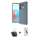 Marsilyan™- Redmi Note 13 Pro 4G Kılıf Eksen Form Prime - Şeffaf Pasifik Cam Ekran Koruyucu + Kamera Lens Koruma Cam - S