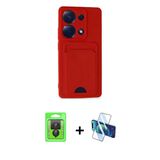 Marsilyan™- Redmi Note 13 Pro 4G Kılıf Vadi Çizgi Prime - Siyah 3D Antistatik Cam Ekran Koruyucu + Raze Metal Kamera Len