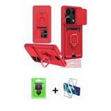 Marsilyan™- Redmi Note 13 Pro 4G Kılıf Vadi Form Prime - Siyah 3D Antistatik Cam Ekran Koruyucu + Raze Metal Kamera Lens