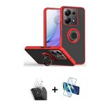 Marsilyan™- Redmi Note 13 Pro 4G Kılıf Yörünge Çizgi - Siyah 3D Antistatik Seramik Nano Ekran Koruyucu + Kamera Lens Kor