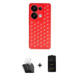 Marsilyan™- Redmi Note 13 Pro 4G Kılıf Zirve Form - Siyah 6D Antistatik Mat Seramik Hayalet Nano Ekran Koruyucu + Kamera