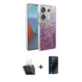 Marsilyan™- Redmi Note 13 Pro 4G Kılıf Zirve Modern Prime - Siyah 3D Antistatik Hayalet Cam Ekran Koruyucu + Kamera Lens