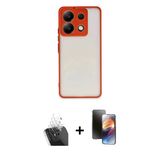 Marsilyan™- Redmi Note 13 Pro 5G Kılıf Ahenk Çizgi Serisi - Siyah 3D Antistatik Mat Seramik Nano Ekran Koruyucu + Kamera
