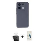 Marsilyan™- Redmi Note 13 Pro 5G Kılıf Ahenk Serisi - Şeffaf Pasifik Cam Ekran Koruyucu + Kamera Lens Koruma Cam - Sf