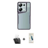 Marsilyan™- Redmi Note 13 Pro 5G Kılıf Akış Çizgi Koleksiyonu - Şeffaf Pasifik Cam Ekran Koruyucu + Kamera Lens Koruma C