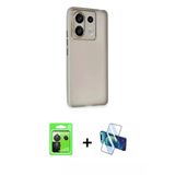 Marsilyan™- Redmi Note 13 Pro 5G Kılıf Atlas Minimal Prime - Siyah 3D Antistatik Cam Ekran Koruyucu + Raze Metal Kamera