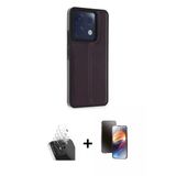 Marsilyan™- Redmi Note 13 Pro 5G Kılıf Çekirdek Klasik - Siyah 3D Antistatik Mat Seramik Nano Ekran Koruyucu + Kamera Le