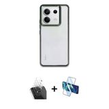 Marsilyan™- Redmi Note 13 Pro 5G Kılıf Nova Işık Serisi - Siyah 3D Antistatik Seramik Nano Ekran Koruyucu + Kamera Lens