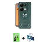 Marsilyan™- Redmi Note 13 Pro 5G Kılıf Nova Yansıma Prime - Siyah 3D Antistatik Cam Ekran Koruyucu + Raze Metal Kamera L