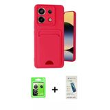 Marsilyan™- Redmi Note 13 Pro 5G Kılıf Vadi Çizgi Prime - Şeffaf Pasifik Cam Ekran Koruyucu + Raze Metal Kamera Lens - G