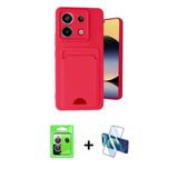 Marsilyan™- Redmi Note 13 Pro 5G Kılıf Vadi Çizgi Prime - Siyah 3D Antistatik Cam Ekran Koruyucu + Raze Metal Kamera Len