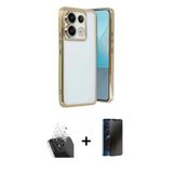 Marsilyan™- Redmi Note 13 Pro 5G Kılıf Vadi Minimal - Siyah 3D Antistatik Hayalet Cam Ekran Koruyucu + Kamera Lens Korum