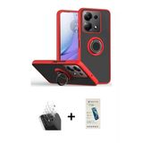 Marsilyan™- Redmi Note 13 Pro 5G Kılıf Yörünge Çizgi - Şeffaf Pasifik Cam Ekran Koruyucu + Kamera Lens Koruma Cam - Sf