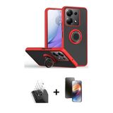 Marsilyan™- Redmi Note 13 Pro 5G Kılıf Yörünge Çizgi - Siyah 3D Antistatik Mat Seramik Nano Ekran Koruyucu + Kamera Lens