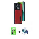 Marsilyan™- Redmi Note 13 Pro 5G Kılıf Yörünge Işık Serisi - Siyah 3D Antistatik Cam Ekran Koruyucu + Raze Metal Kamera