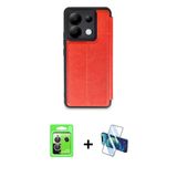 Marsilyan™- Redmi Note 13 Pro 5G Kılıf Zirve Yansıma Serisi - Siyah 3D Antistatik Cam Ekran Koruyucu + Raze Metal Kamera