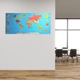 Marsilyan Renkli atlas Dünya haritası Manyetik Yapıştırıcı Gerektirmeyen Duvar Stickerı 118 cm * 56 cm (4887)