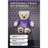 Marsilyan™- Renkli Kapüşonlu Sweatshirt Giyen 30 cm Peluş Ayı Oyuncak Hediyelik BX-313551